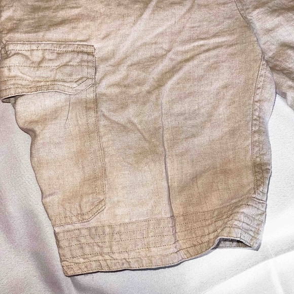 Island Importer Linen Cargo Shorts Men's Med - Picture 5 of 12